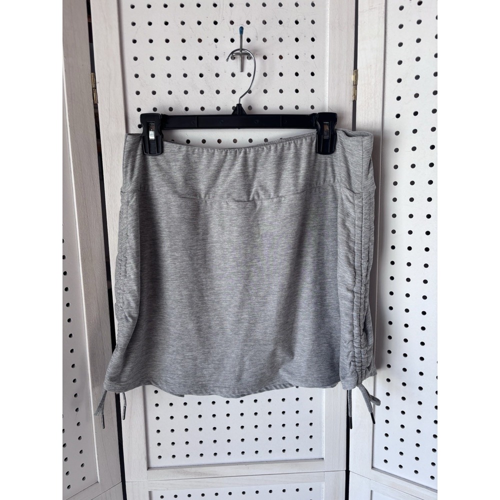 Kyodan Women's XL Ruched‎ Side Active Skort Tennis Golf Gray Pull On Athletic